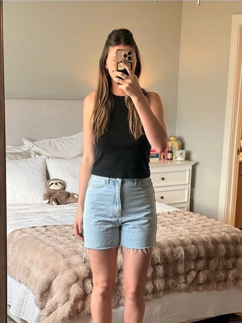 Princess Polly Women's Denim Shorts Waist 4 in Blue